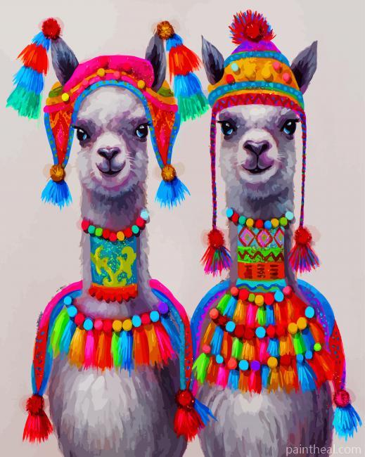 Aesthetic Llamas Painting By Numbers Kits