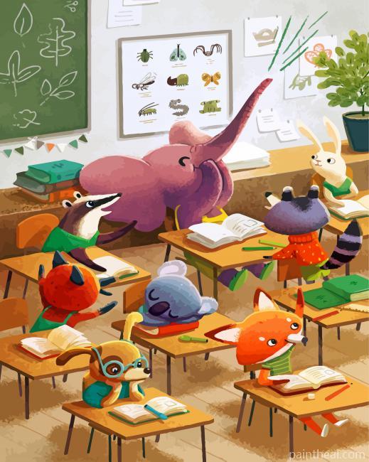 Animals Student Painting By Numbers Kits