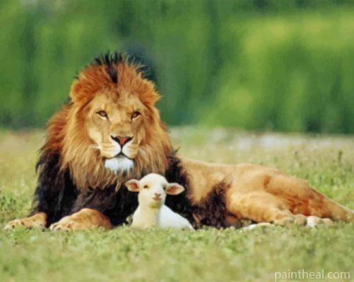 Lion And The Lamb Painting By Numbers Kits