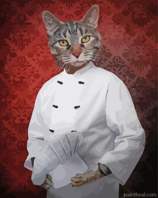 The Chef Cat Painting By Numbers Kits