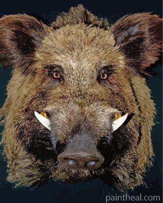 Boar Face Painting By Numbers Kits