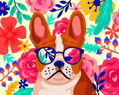 Bulldog Wearing Glasses Painting By Numbers Kits