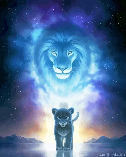 Fantasy Lion King Painting By Numbers Kits