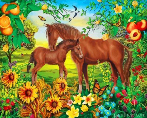 Horse And Foal Painting By Numbers Kits