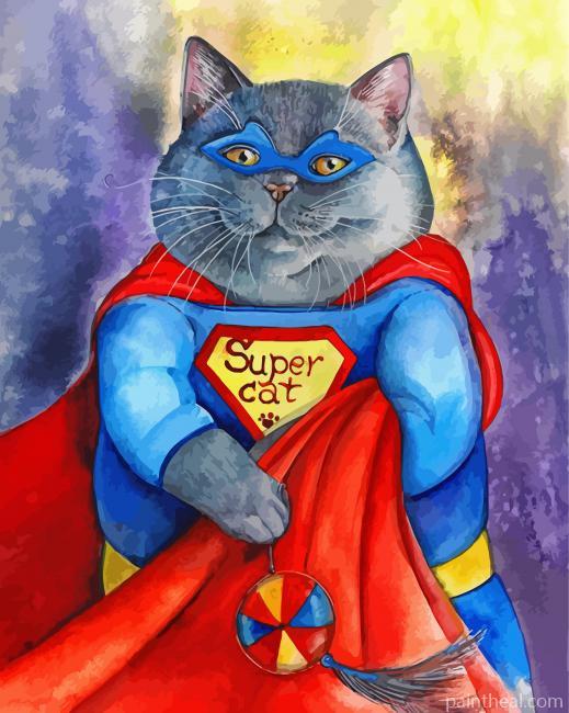 Super Cat Painting By Numbers Kits