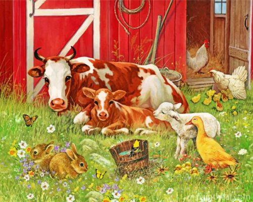 Animals In Farm Painting By Numbers Kits
