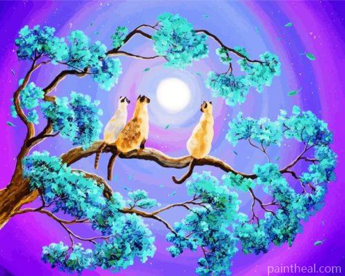 Siamese Cats Painting By Numbers Kits