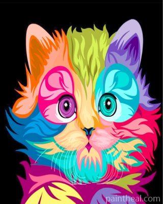 Colorful Kitten Painting By Numbers Kits