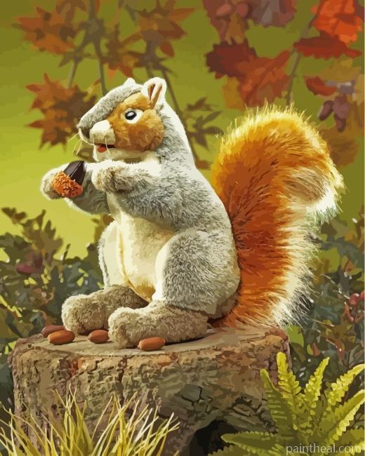 Cute Squirrel Painting By Numbers Kits