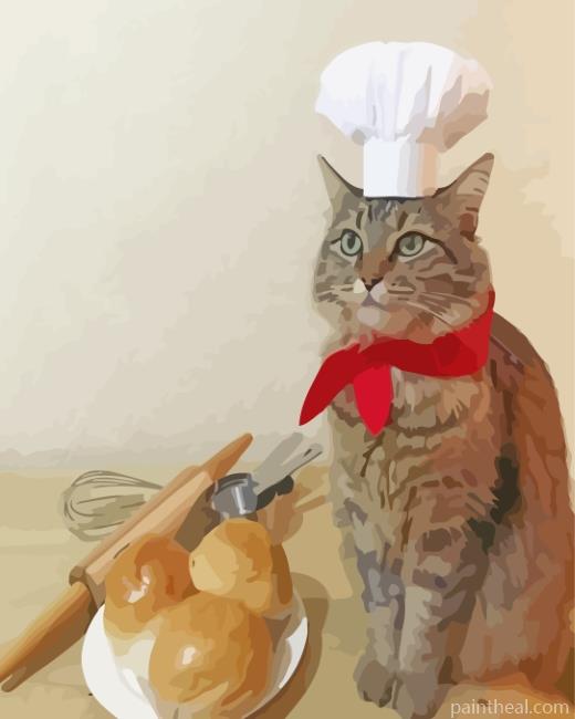 Chef Cat Painting By Numbers Kits