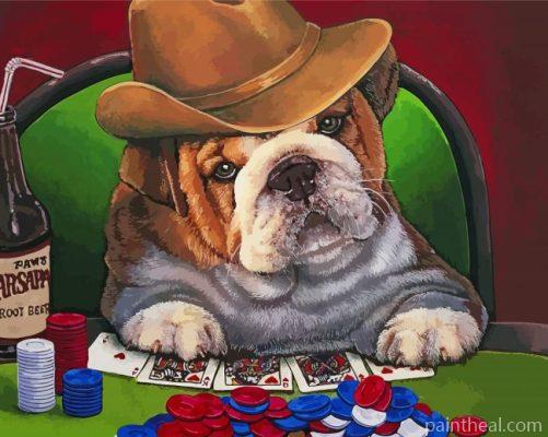 Gambling Dog Painting By Numbers Kits