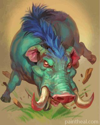 Green Boar Painting By Numbers Kits