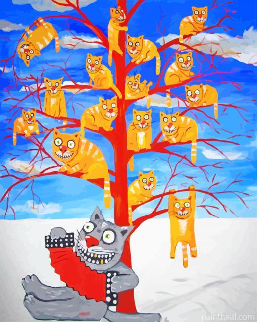 Tree Cats Painting By Numbers Kits