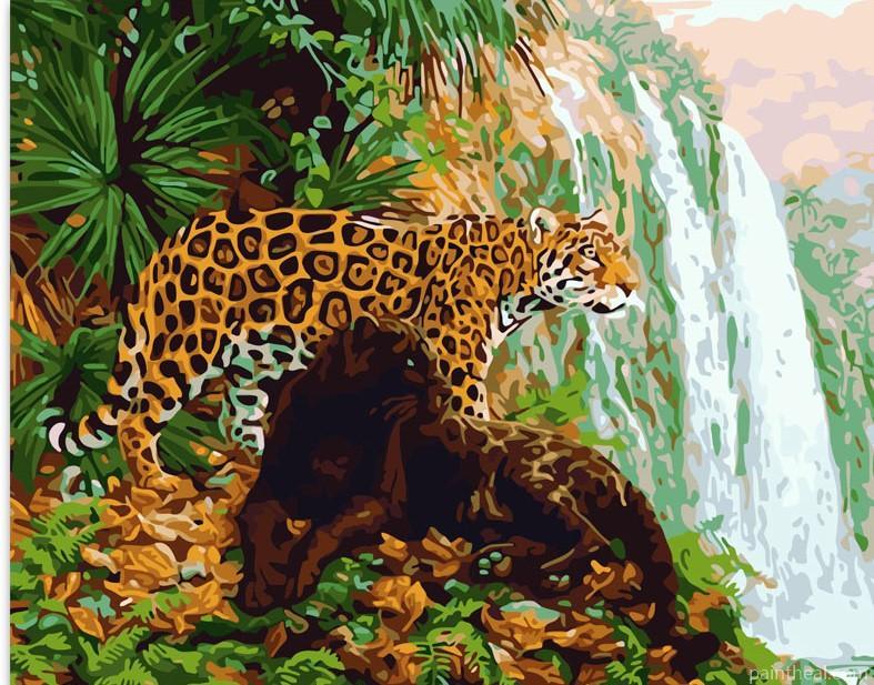 Black and Gold Leopards Painting By Numbers Kits