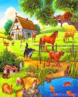 Happy Farm Painting By Numbers Kits