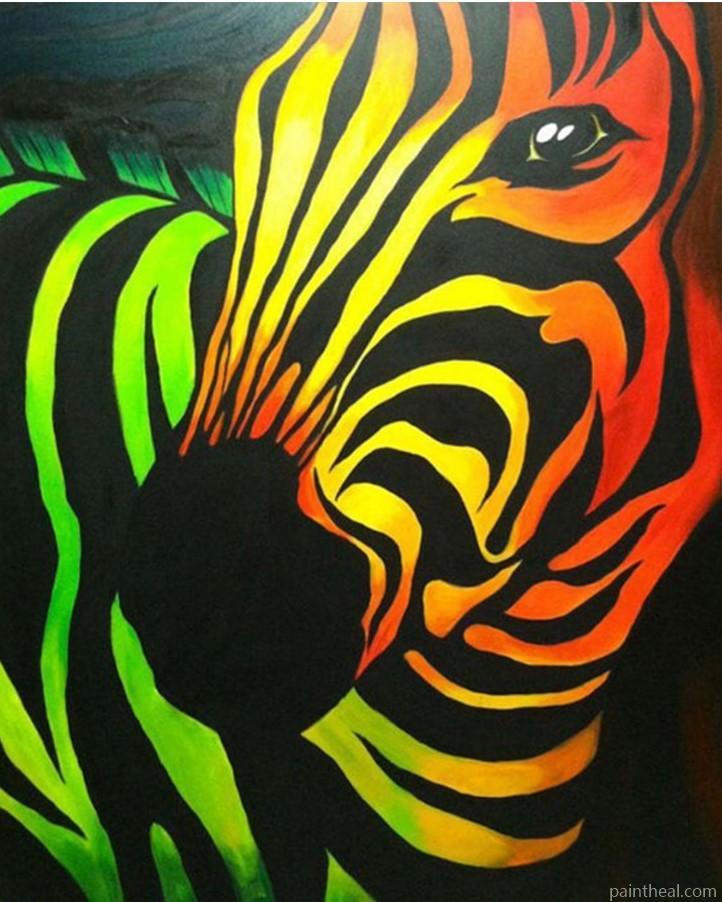 African Zebra Painting By Numbers Kits