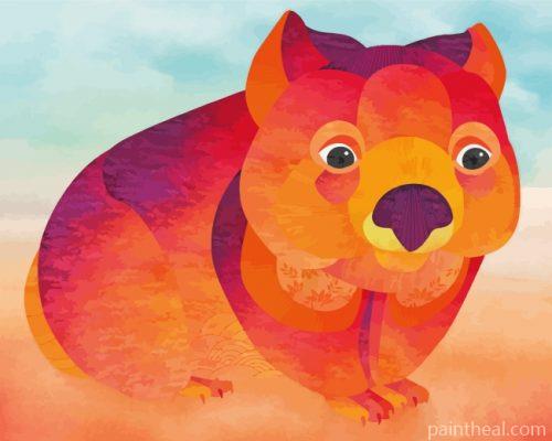 Illustration Wombat Painting By Numbers Kits