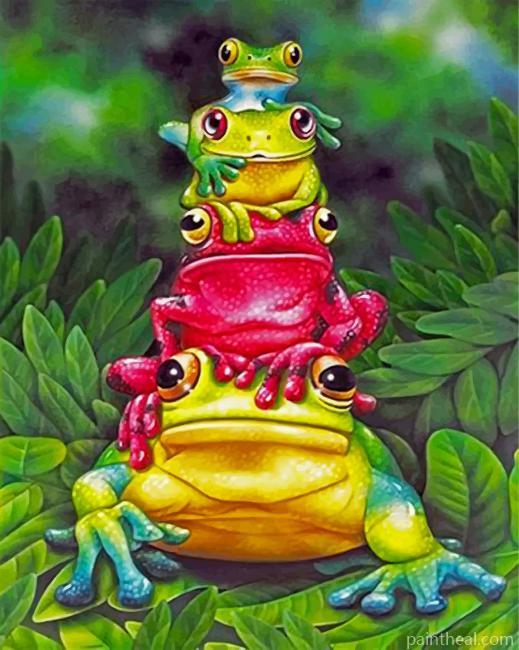 Frog Family Painting By Numbers Kits