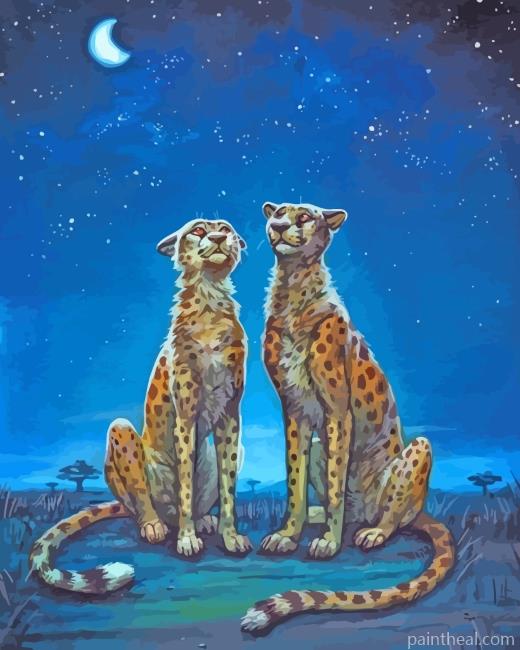 Cheetah Animals Painting By Numbers Kits