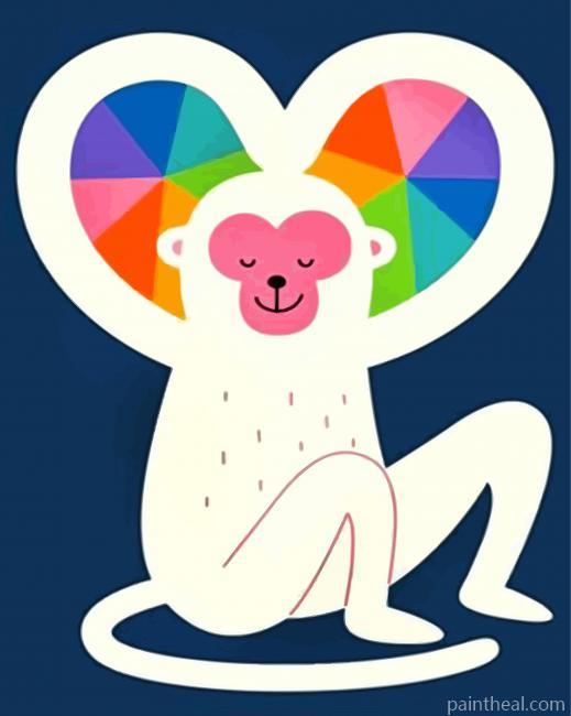 Colorful Monkey Painting By Numbers Kits