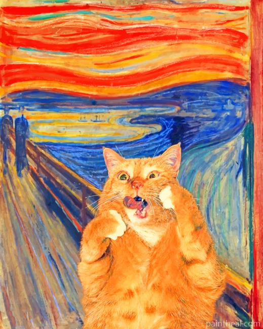 The Scream Cat Painting By Numbers Kits