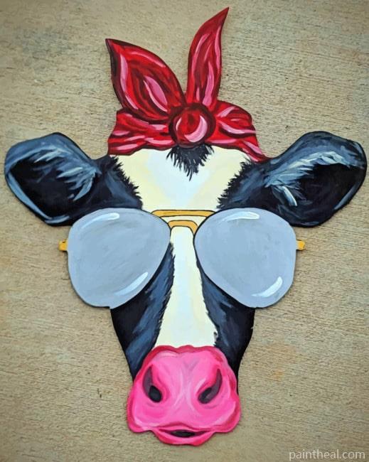 Stylish Cow Painting By Numbers Kits