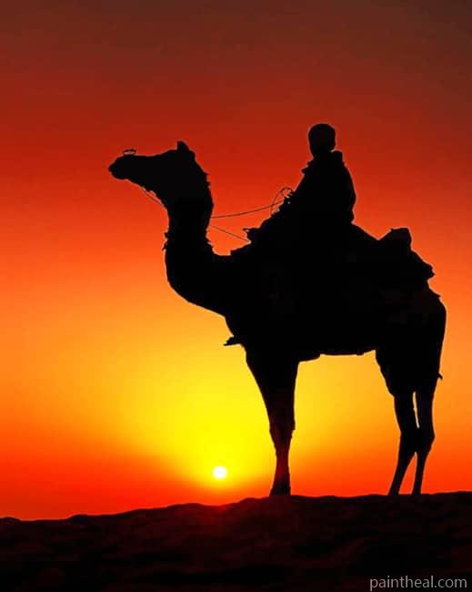Camel Desert Silhouette Painting By Numbers Kits