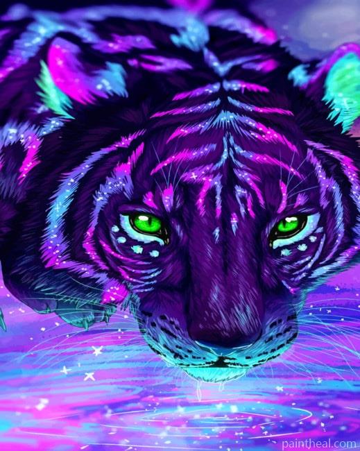 Neon Tiger Painting By Numbers Kits