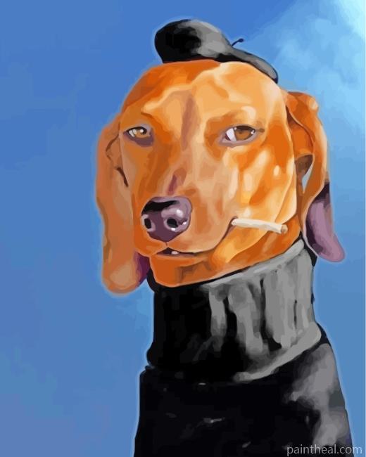 Mr Dachshund Dog Painting By Numbers Kits