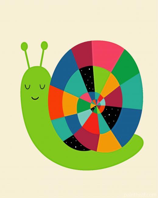 Colorful Snail Painting By Numbers Kits