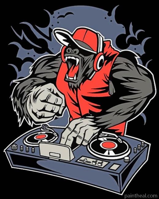 DJ Gorilla Painting By Numbers Kits