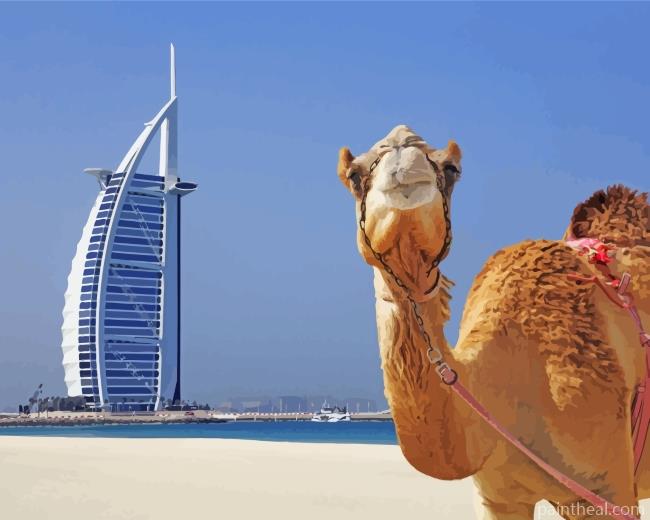 Camel And Burj Al Arab Painting By Numbers Kits