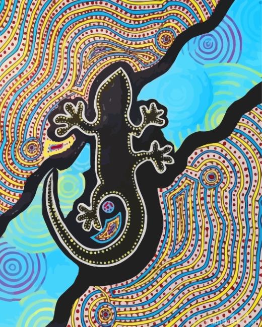 Aboriginal Lizard Painting By Numbers Kits