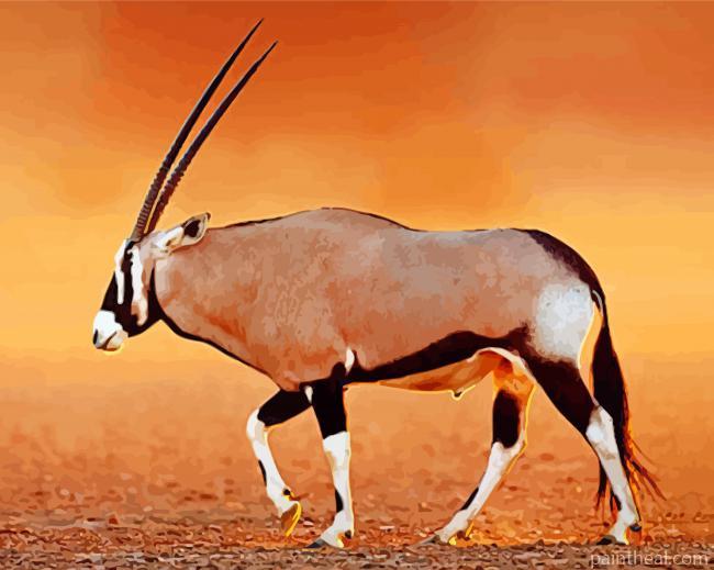 Brown Oryx Painting By Numbers Kits