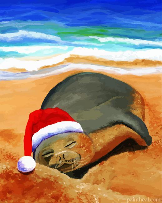 Aesthetic Seal Lion Painting By Numbers Kits