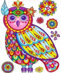 Boho Owl Bird Painting By Numbers Kits