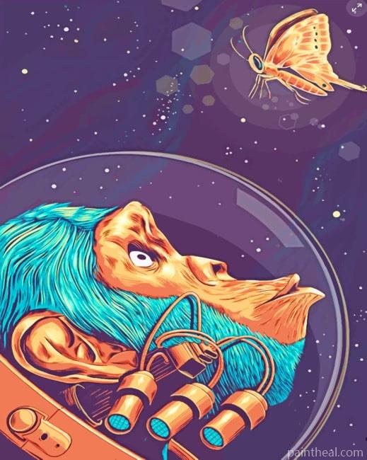 Space Chimp Painting By Numbers Kits