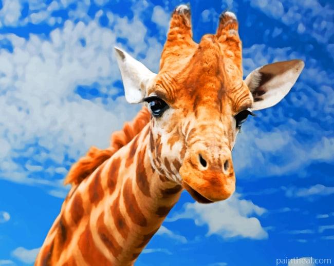 Lone Giraffe Painting By Numbers Kits