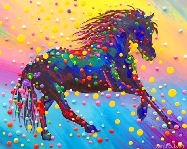 Colorful Horse Painting By Numbers Kits