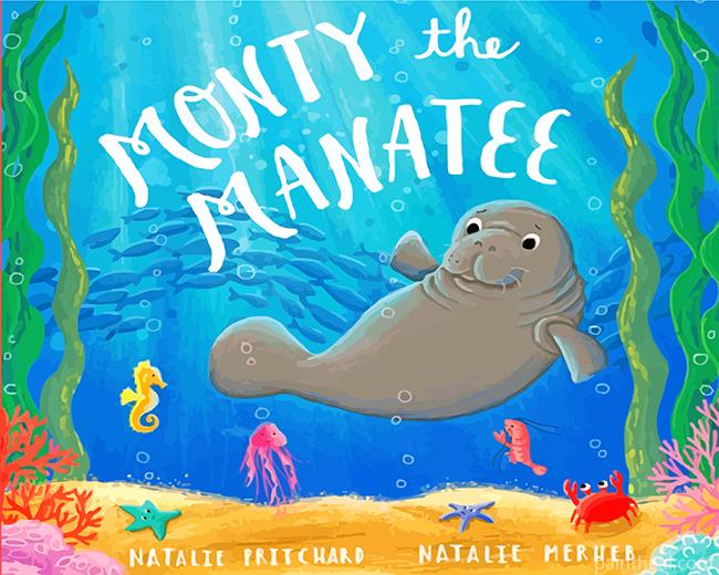 Manatee illustration Painting By Numbers Kits