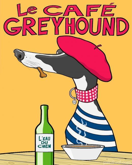 Parisien Greyhound Painting By Numbers Kits