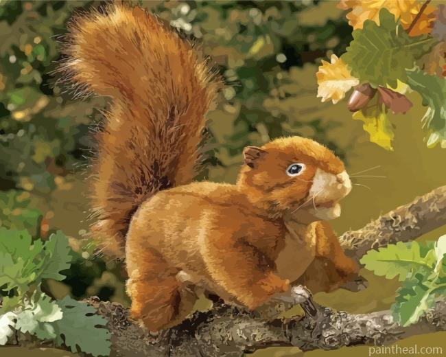 Folkmanis Red Squirrel Puppet Painting By Numbers Kits