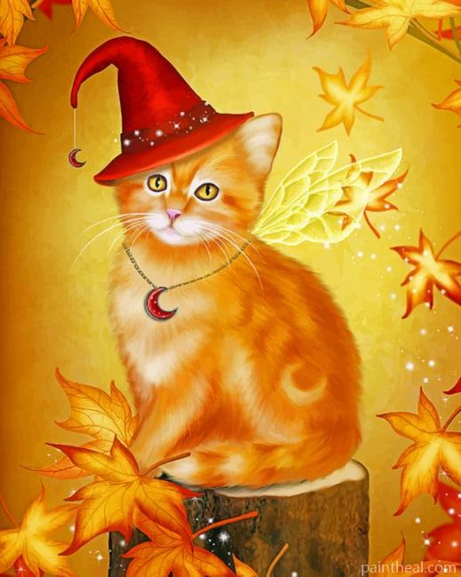 Autumn Cat Painting By Numbers Kits
