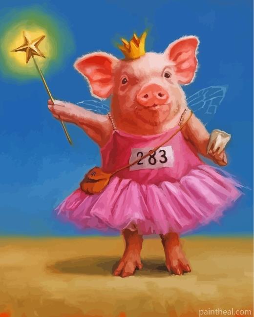 Fairy Pig Painting By Numbers Kits