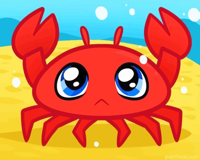 Cute Crab Painting By Numbers Kits