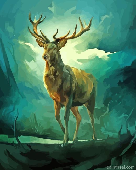 Stag Animal Art Painting By Numbers Kits