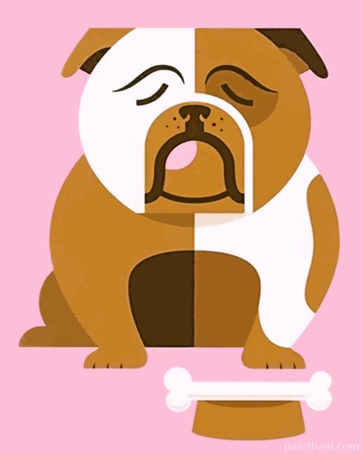 Brown Bulldog Painting By Numbers Kits