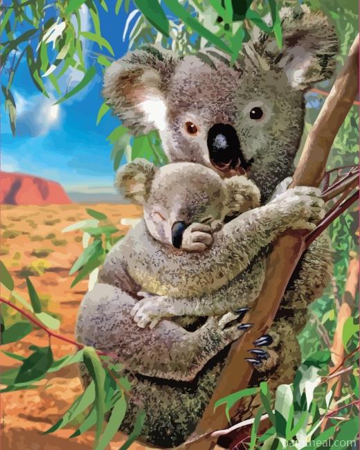 Koala And Baby Painting By Numbers Kits