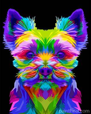Colorful Yorkshire Terrier Painting By Numbers Kits