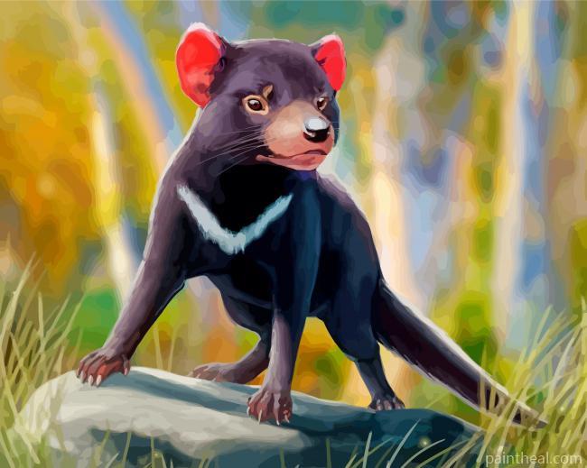 Tasmanian Devil Illustration Painting By Numbers Kits